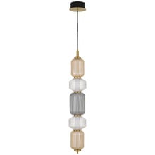 Brass Torso Vertical 5 Light LED Pendant